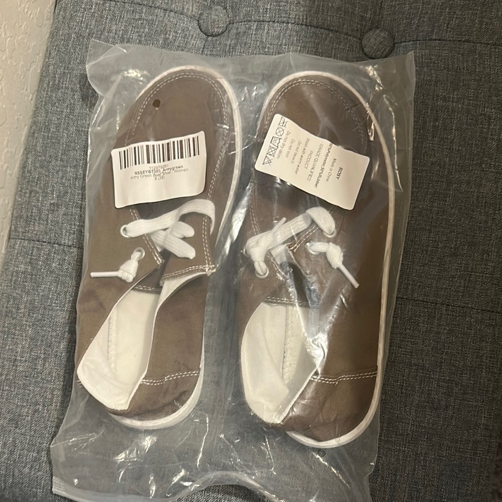 Hey Dude knockoff Women's army green Slip-On Sneakers
